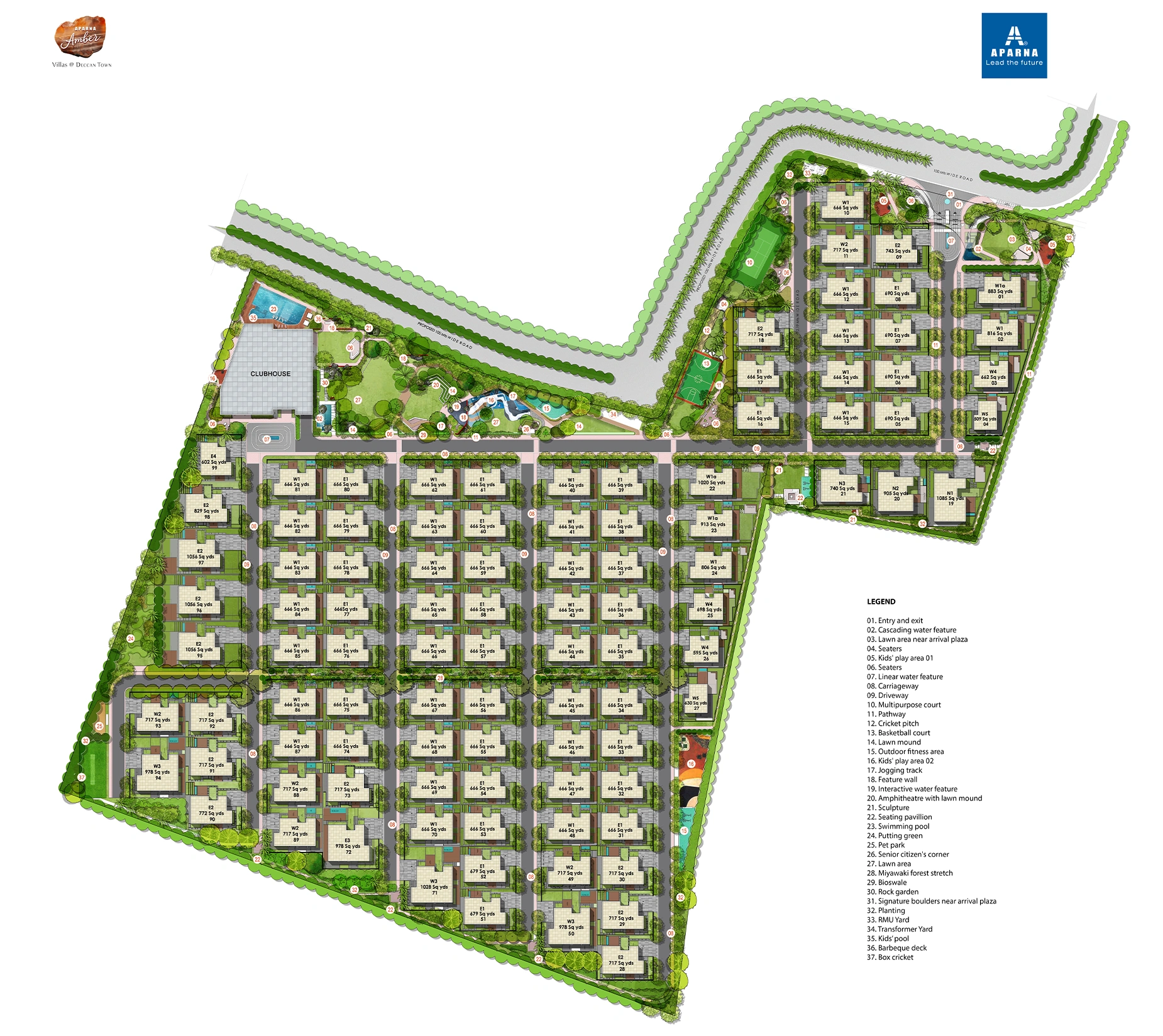 APARNA AMBER VILLAS - Site Layout